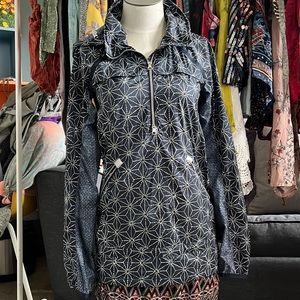 Geometric Navy Running Jacket